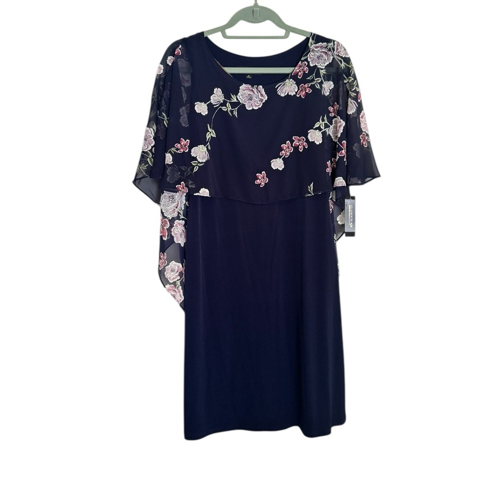 ✨HP✨Glamour Blue Purple Floral Cocktail Dress Size 8